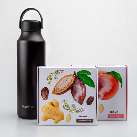Set Midnight Black thermal bottle + 2 hot infusions