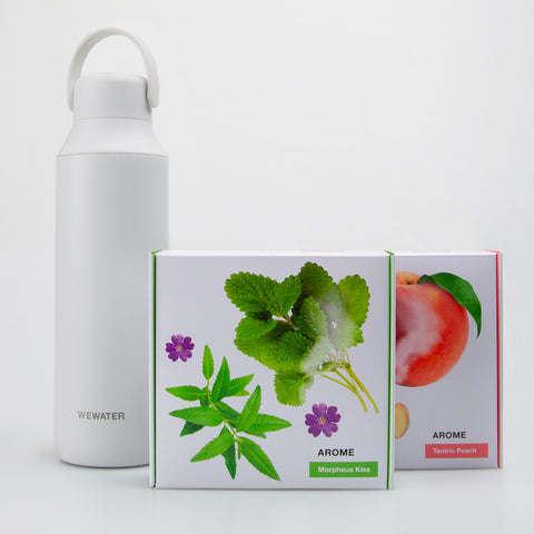 Set Artic White thermal bottle + 2 hot infusions