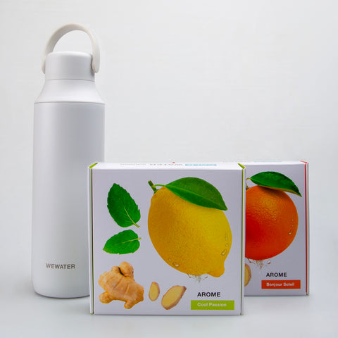 Set Arctic White thermal bottle set + 2 cold infusions