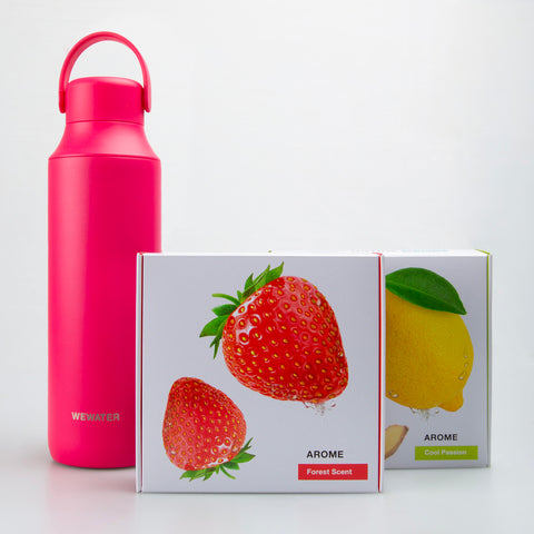 Set Hot Pink Thermal Bottle + 2 Cold Infusions