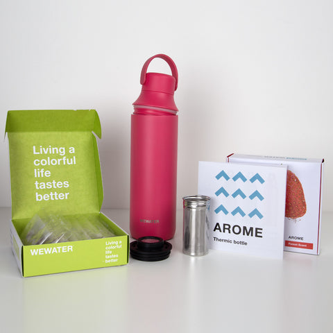 Set Hot Pink Thermal Bottle + 2 Cold Infusions