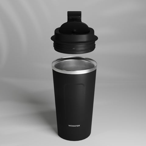 Black travel tumbler AROME 500 ml