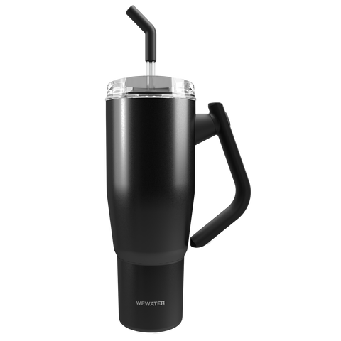 Big Chill Travel Tumbler with Straw Black 950ml