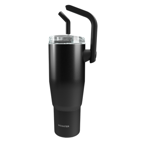 Big Chill Travel Tumbler with Straw Black 950ml