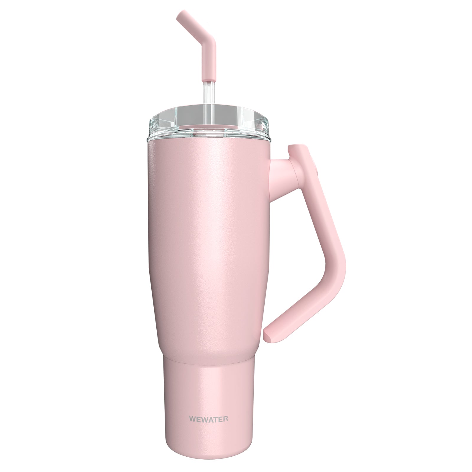Besot Bicchiere da viaggio Adventure Quencher da 1180 ml, con manico e cannuccia, tazza da viaggio senza Moq, in acciaio inox 304, senza BPA, bottiglia grande (color lampone
