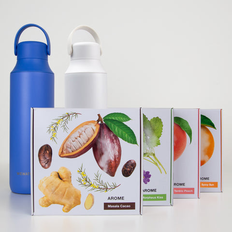 Set 2 thermal bottles + 4 hot infusions